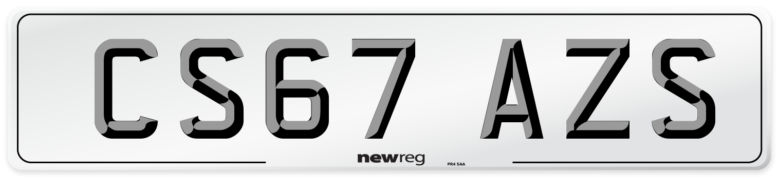 CS67 AZS Number Plate from New Reg